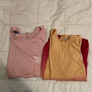 Hollister Pink and Yellow T-Shirt
